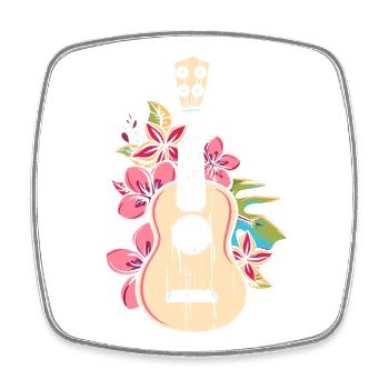Ukulele Cartoon - Square fridge magnet - white - Front