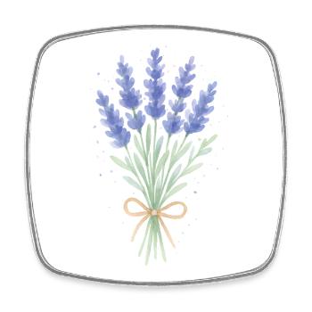 Lavender bouquet - Square fridge magnet - white - Front