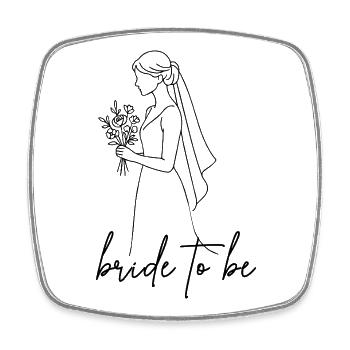 bride to be - Filigran - Viereckiger Kühlschrankmagnet - Weiß - Vorne