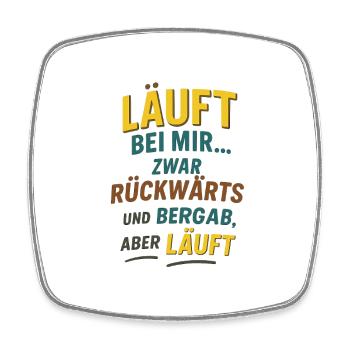 Schräg, ehrlich und herrlich selbstironisch. - Viereckiger Kühlschrankmagnet - Weiß - Vorne