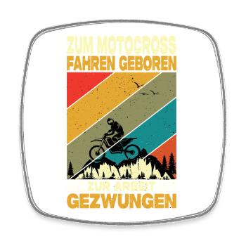 Motocrossfahrer Geschenke Motocross Biker Sprüche - Viereckiger Kühlschrankmagnet - Weiß - Vorne