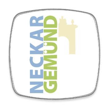 Neckargemuend Stadttor - Viereckiger Kühlschrankmagnet - Weiß - Vorne