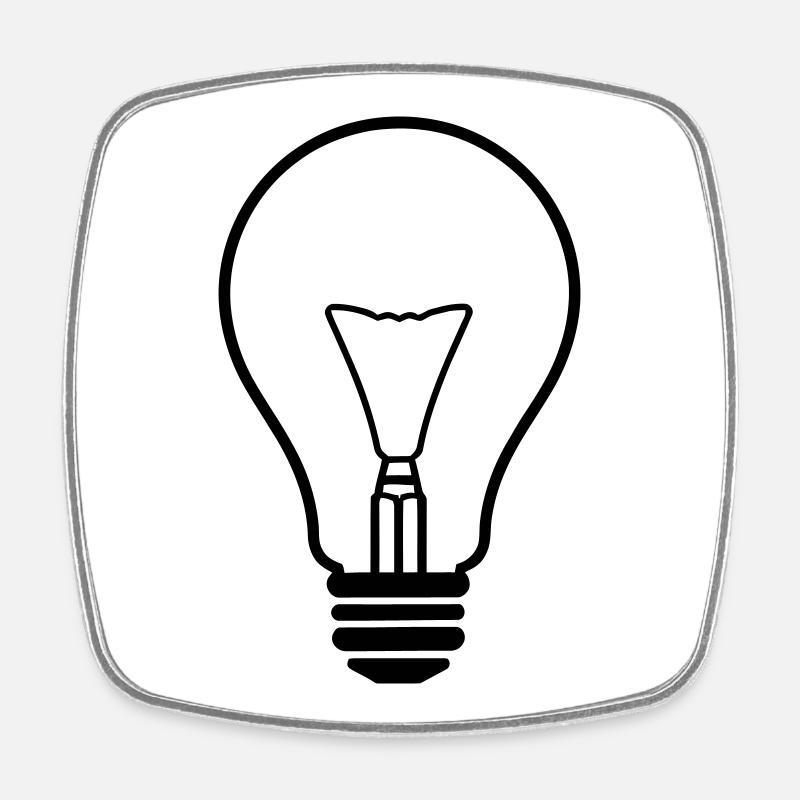 Illuminating Creative Lightbulb Design - Square fridge magnet - white