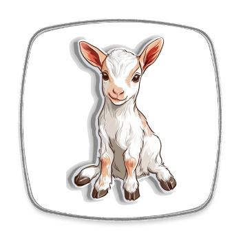 Goat - Square fridge magnet - white - Front