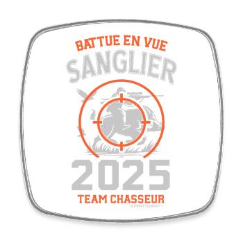 Driven Boar 2025 Hunter Equipment - Square fridge magnet - white - Front