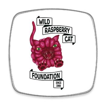 Raspberry the cat - Square fridge magnet - white - Front
