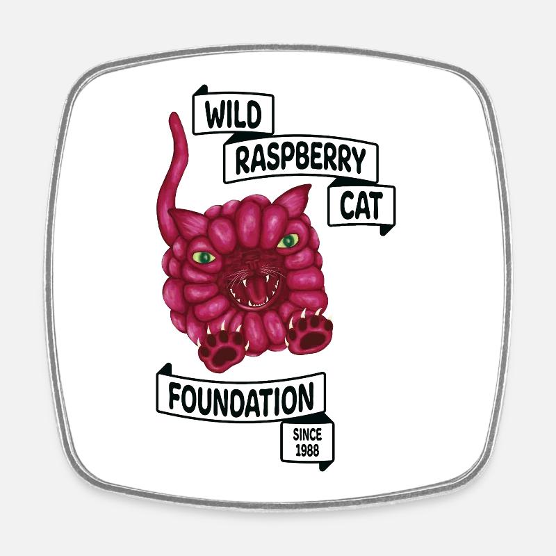 Raspberry le chat - Magnet carré - blanc