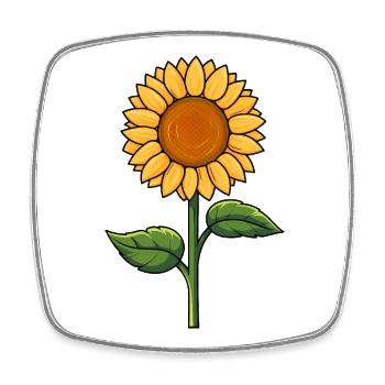 Sunflower Summer Garden Gardener Flower Gardener - Square fridge magnet - white - Front