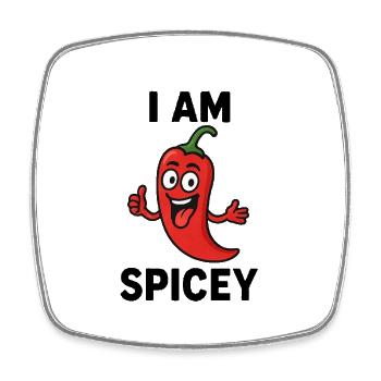 Conception de dessin animé ludique Chili Paprika - Magnet carré - blanc - Devant