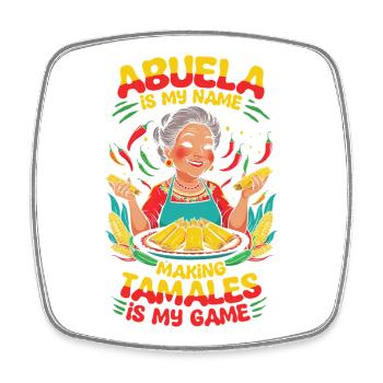 Tamale Tamales Abuela - Viereckiger Kühlschrankmagnet - Weiß - Vorne