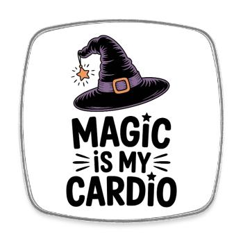 magicMagic ist mein Cardio - Viereckiger Kühlschrankmagnet - Weiß - Vorne