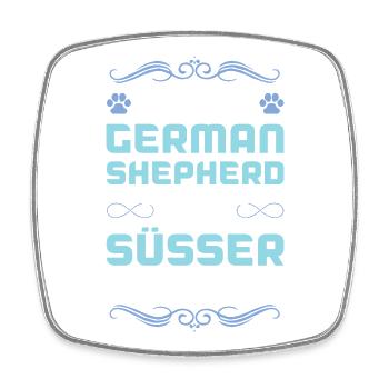 deutscher schäferhund hund spruch - Viereckiger Kühlschrankmagnet - Weiß - Vorne