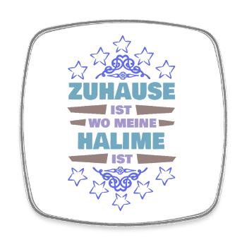 Vorname Halime - Viereckiger Kühlschrankmagnet - Weiß - Vorne