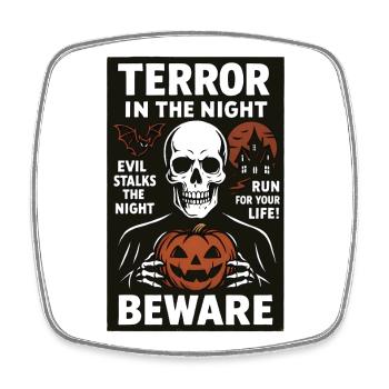 Nacht Horror Halloween Design - Viereckiger Kühlschrankmagnet - Weiß - Vorne