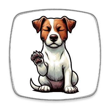 Jack Russel terrier Jack russel liebhaber Jackie - Viereckiger Kühlschrankmagnet - Weiß - Vorne