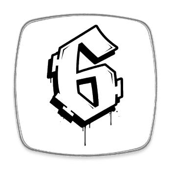 Digitale Kunst 6 - Viereckiger Kühlschrankmagnet - Weiß - Vorne