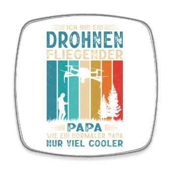 Accessoires de pilote de drone Drone Pilote de drone Cadeau - Magnet carré - blanc - Devant