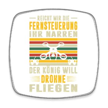 Accessoires de pilote de drone Drone Pilote de drone Cadeau - Magnet carré - blanc - Devant