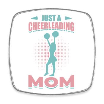 Cheerleading Mom Motivationsdesign - Viereckiger Kühlschrankmagnet - Weiß - Vorne