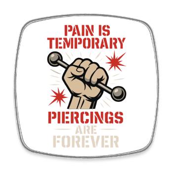 Piercing Addict Body Mod Enthusiast - Viereckiger Kühlschrankmagnet - Weiß - Vorne