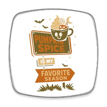 L’épice de citrouille est ma saison préférée drôle - Magnet carré - blanc - Devant