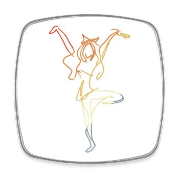 cheerleader - Magnet carré - blanc - Devant