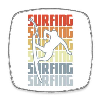 Surf coach - Square fridge magnet - white - Front