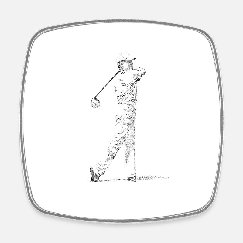 golfe - Magnet carré - blanc
