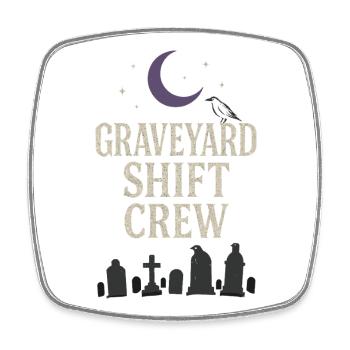 Corpse Science Dark Humor Death Positive - Square fridge magnet - white - Front