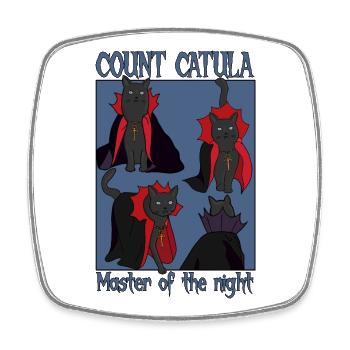 Count Catula Master of the Night - Square fridge magnet - white - Front