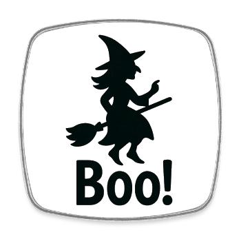 Witch Boo! Halloween - Square fridge magnet - white - Front