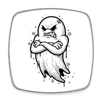 Halloween Ghost - Square fridge magnet - white - Front