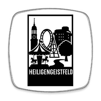 Heiligengeistfeld Hamburg - Viereckiger Kühlschrankmagnet - Weiß - Vorne