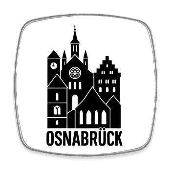 Osnabrück Silhouette - Square fridge magnet - white - Front