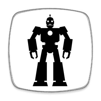 Robots – AI Technology Sci-Fi Nerd Design - Square fridge magnet - white - Front
