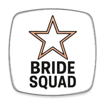 BRIDE SQUAD - Bridal Team - Bachelorette Party - Square fridge magnet - white - Front