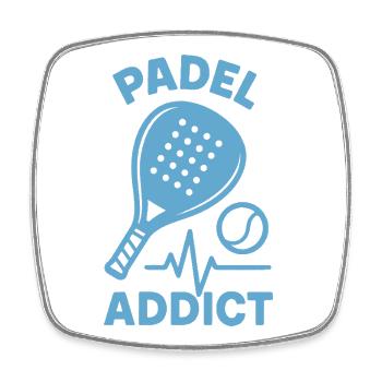 Padel Addict Padel Joueur de Tennis Drôle - Magnet carré - blanc - Devant