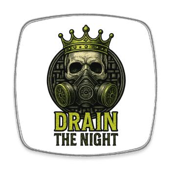 Underground - Skeleton King - Lass die Nacht trocken - Viereckiger Kühlschrankmagnet - Weiß - Vorne