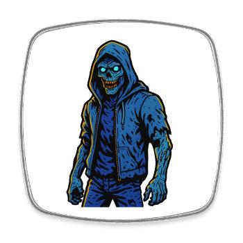 Urban Decay – Futur guerrier zombie - Magnet carré - blanc - Devant