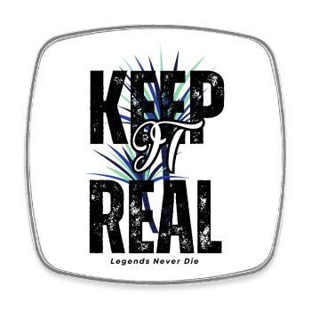 Tropical Palm Tree Color Explosion - Square fridge magnet - white - Front