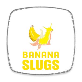 Snail Banana - Square fridge magnet - white - Front
