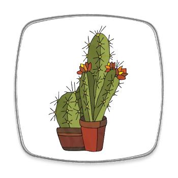 Flowers - Square fridge magnet - white - Front