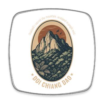 Doi Chiang Dao Mountain Landscape - Square fridge magnet - white - Front