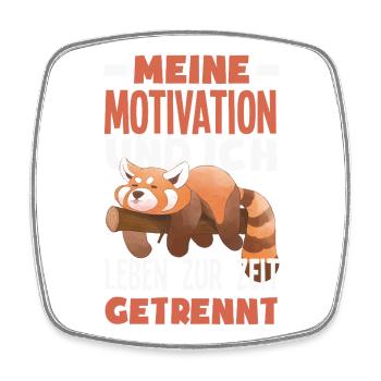 My motivation and I - currently separated - Square fridge magnet - white - Front