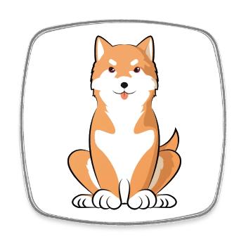 Shiba Inu Hund Vater Liebhaber Stolzer Hundebesitzer Geschenk - Viereckiger Kühlschrankmagnet - Weiß - Vorne