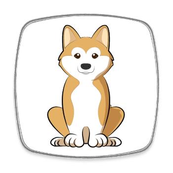 Akita Inu Dog Mom Proud Japanese Akita Lover - Square fridge magnet - white - Front