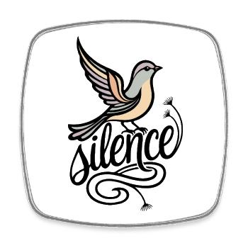 Naissance silencieuse - Magnet carré - blanc - Devant