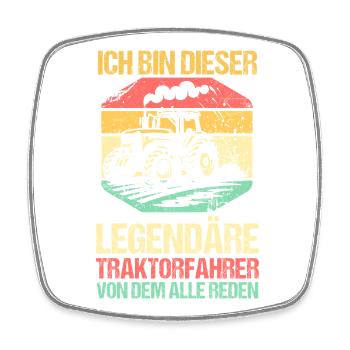 Landwirt Bauernhof Farmer Bauer Traktor - Viereckiger Kühlschrankmagnet - Weiß - Vorne