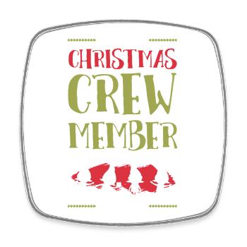 Weihnachten Crew Christmas - Viereckiger Kühlschrankmagnet - Weiß - Vorne