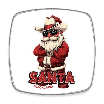 Badass-Santa-by-BlackLabel - Viereckiger Kühlschrankmagnet - Weiß - Vorne